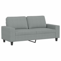 vidaXL 2-Sitzer-Sofa Hellgrau 140 cm Stoff