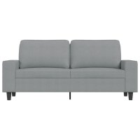 vidaXL 2-Sitzer-Sofa Hellgrau 140 cm Stoff