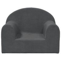 vidaXL Kindersofa Anthrazit Weich Plüsch