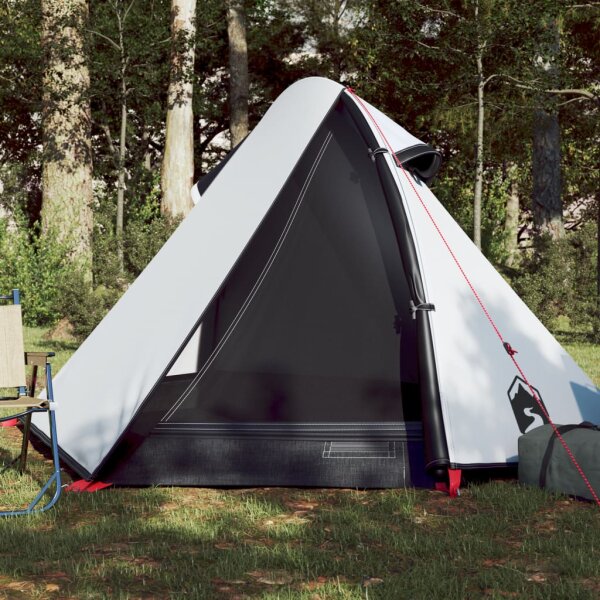 vidaXL Campingzelt 2 Personen Wei&szlig; 267x154x117 cm 185T Taft