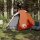 vidaXL Campingzelt 2 Personen Grau & Orange 254x135x112 cm 185T Taft