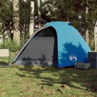 vidaXL Campingzelt 4 Personen Blau 267x272x145 cm 185T Taft