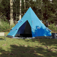 vidaXL Campingzelt 4 Personen Blau 367x367x259 cm 185T Taft