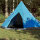 vidaXL Campingzelt 4 Personen Blau 367x367x259 cm 185T Taft