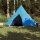vidaXL Campingzelt 4 Personen Blau 367x367x259 cm 185T Taft