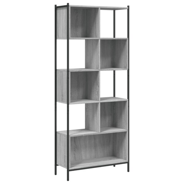 vidaXL B&uuml;cherregal Grau Sonoma 72x28x172 cm Holzwerkstoff