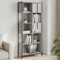 vidaXL B&uuml;cherregal Grau Sonoma 72x28x172 cm Holzwerkstoff