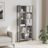 vidaXL B&uuml;cherregal Grau Sonoma 72x28x172 cm Holzwerkstoff