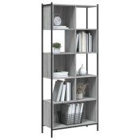 vidaXL B&uuml;cherregal Grau Sonoma 72x28x172 cm Holzwerkstoff