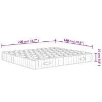 vidaXL Matratze Taschenfederkern Mittelfest 180x200 cm