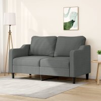 vidaXL 2-Sitzer-Sofa Dunkelgrau 140 cm Stoff