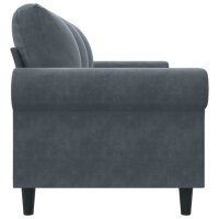 vidaXL 3-Sitzer-Sofa Dunkelgrau 180 cm Samt