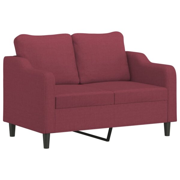 vidaXL 2-Sitzer-Sofa Weinrot 120 cm Stoff