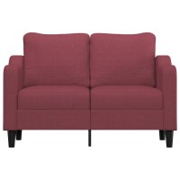 vidaXL 2-Sitzer-Sofa Weinrot 120 cm Stoff