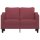 vidaXL 2-Sitzer-Sofa Weinrot 120 cm Stoff