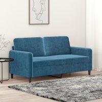 vidaXL 2-Sitzer-Sofa Blau 140 cm Samt