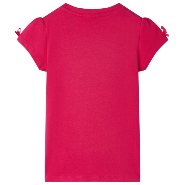 Kinder-T-Shirt Knallrosa 140