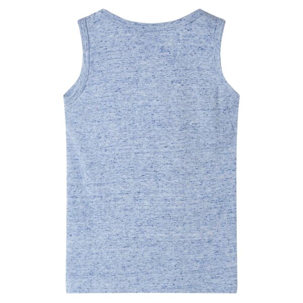 Kinder-Tanktop Blau Melange 140