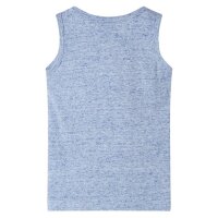 Kinder-Tanktop Blau Melange 140