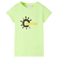 Kinder-T-Shirt Neongelb 92