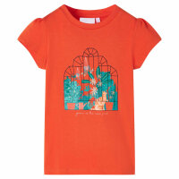 Kinder-T-Shirt Dunkelorange 140