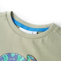 Kinder-Kurzarmshirt Hellkhaki 128