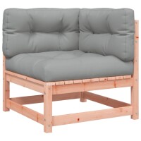 vidaXL Garten-Ecksofa mit Kissen und Hocker