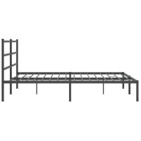 vidaXL Bettgestell mit Kopfteil Metall Schwarz 180x200 cm