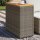 vidaXL Garten-Beistelltisch mit Holzplatte Grau 58x27,5x55 cm Rattan