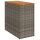 vidaXL Garten-Beistelltisch mit Holzplatte Grau 58x27,5x55 cm Rattan