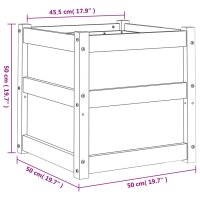 vidaXL Pflanzk&uuml;bel Wachsbraun 50x50x50 cm Massivholz Kiefer