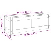 vidaXL Pflanzk&uuml;bel Wachsbraun 90x31x31 cm Massivholz Kiefer