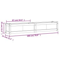 vidaXL Pflanzk&uuml;bel Wachsbraun 180x31x31 cm Massivholz Kiefer