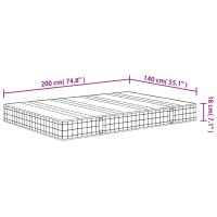 vidaXL Matratze Bonnell-Federkern Mittel 140x200 cm