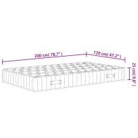 vidaXL Matratze Taschenfederkern Mittelfest 120x200 cm