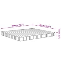 vidaXL Matratze Schaumstoff Mittelweich 180x200 cm