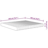 vidaXL Matratze Schaumstoff Mittelweich 180x200 cm