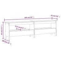 vidaXL Flurbank Wachsbraun 160x28x45 cm Massivholz Kiefer