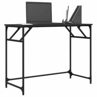 vidaXL Schreibtisch Schwarz 100x45x76 cm Holzwerkstoff und Stahl