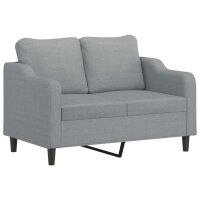 vidaXL 2-Sitzer-Sofa Hellgrau 120 cm Stoff