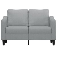 vidaXL 2-Sitzer-Sofa Hellgrau 120 cm Stoff