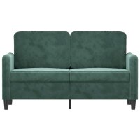 vidaXL 2-Sitzer-Sofa Dunkelgr&uuml;n 120 cm Samt