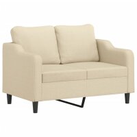 vidaXL 2-Sitzer-Sofa Creme 120 cm Stoff