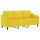 vidaXL 3-Sitzer-Sofa Hellgelb 180 cm Stoff