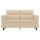 vidaXL 2-Sitzer-Sofa Creme 120 cm Mikrofasergewebe