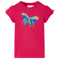 Kinder-T-Shirt Knallrosa 128