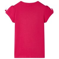 Kinder-T-Shirt Knallrosa 128