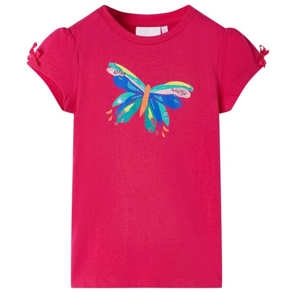 Kinder-T-Shirt Knallrosa 104