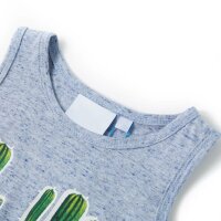 Kinder-Tanktop Blau Melange 104