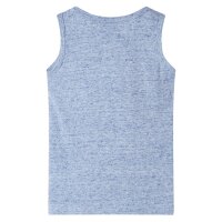 Kinder-Tanktop Blau Melange 128